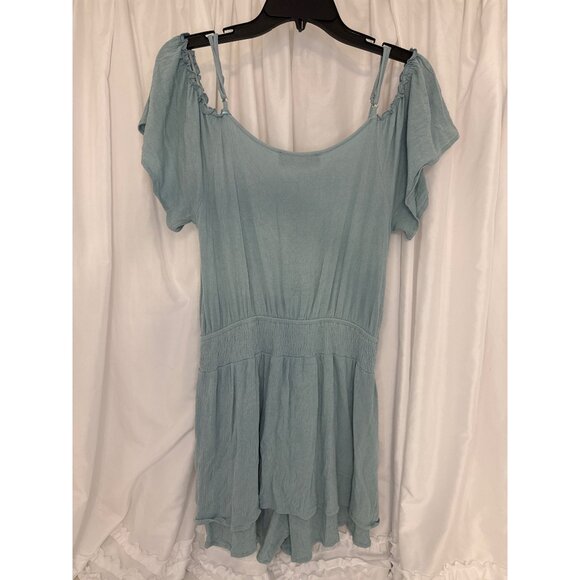 Blue B Collection Womens Light Blue Romper M - Picture 3 of 6